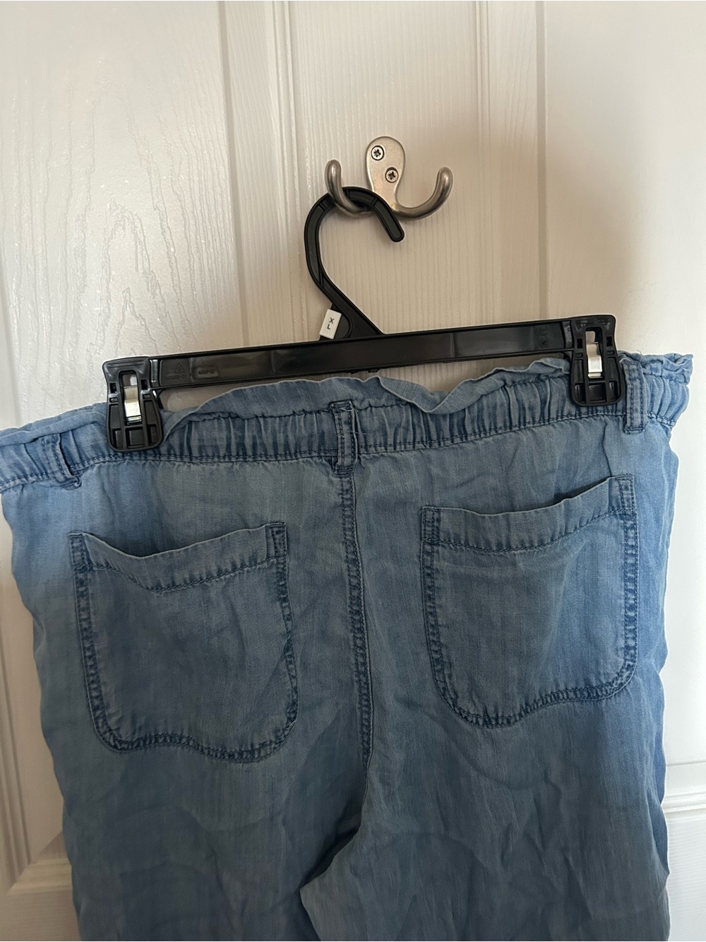 Harlow Drawstring Chambray Pants - Picture 5 of 7